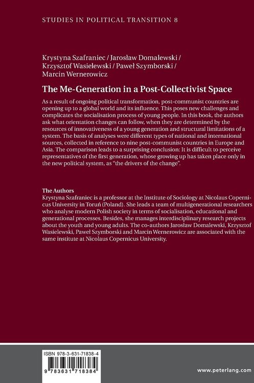 Produktbild: The Me-Generation in a Post-Collectivist Space