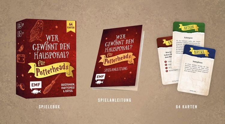 Produktbild: Kartenbox: Wer gewinnt den Hauspokal? Das Partyspiel f&uuml;r alle Harry Potter-Fans