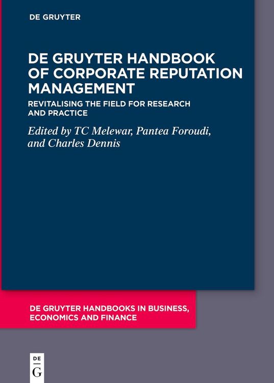 Produktbild: De Gruyter Handbook of Corporate Reputation Management