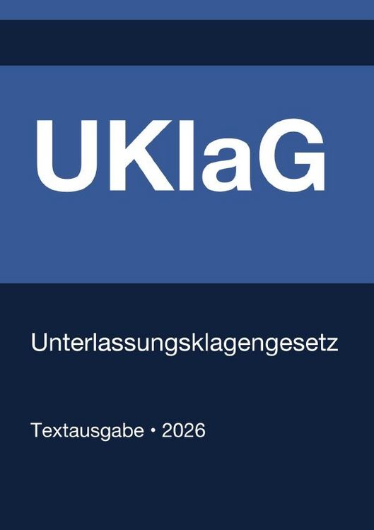 Produktbild: UKlaG - Unterlassungsklagengesetz (Deutschland) 2026