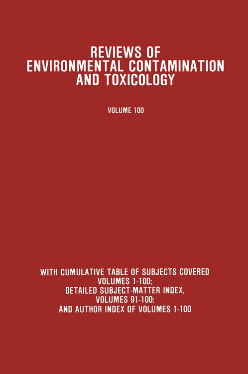 Produktbild: Reviews of Environmental Contamination and Toxicology