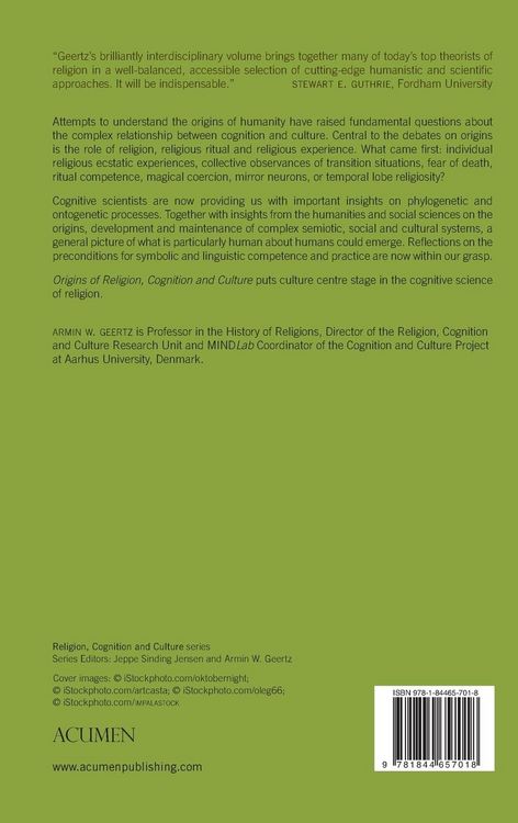 Produktbild: Origins of Religion, Cognition and Culture
