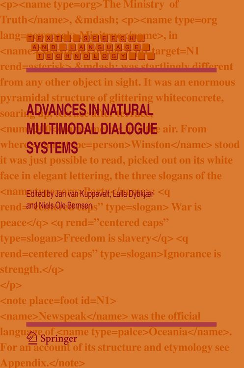 Produktbild: Advances in Natural Multimodal Dialogue Systems