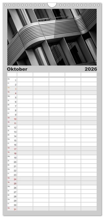 Produktbild: Familienplaner 2026 - Architektur - Fassaden im Detail 2026 mit 5 Spalten (Wandkalender, 21 x 45 cm) CALVENDO
