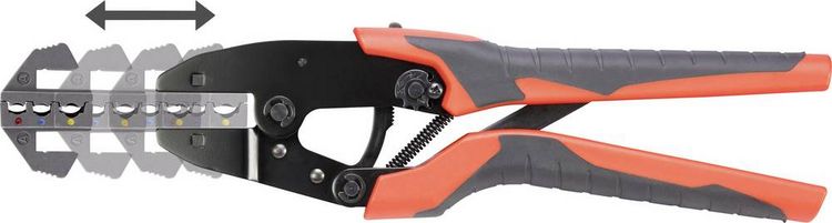 Produktbild: TOOLCRAFT PZ-500 Crimpzange ohne Crimpeinsatz, mit Systemkoffer