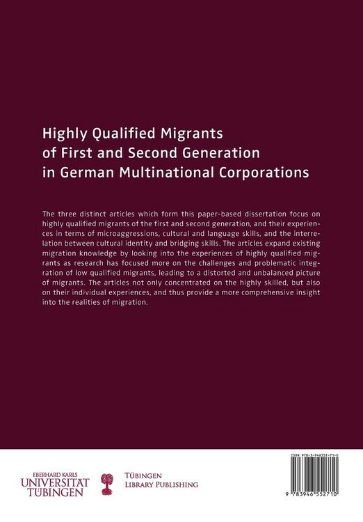 Produktbild: Highly Qualified Migrants of First and Second Generation in German Multinational Corporations