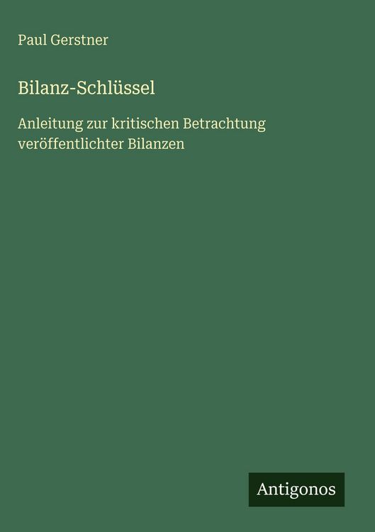Produktbild: Bilanz-Schl&uuml;ssel