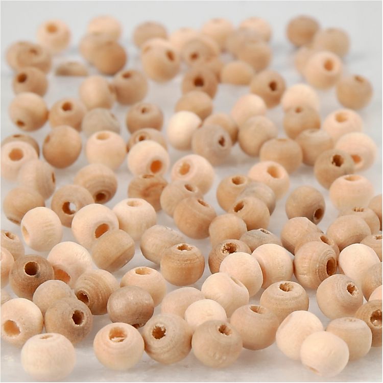 Produktbild: Creativ Company Holzperle, D 5 mm, Lochgr&ouml;&szlig;e 1,5 mm, , 100 Stk