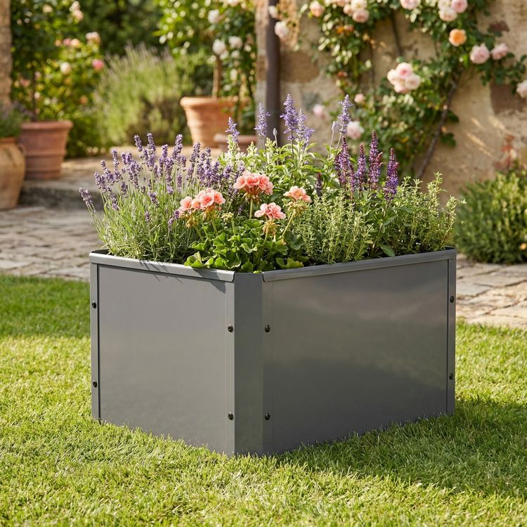 Produktbild: Metall Pflanzkasten Blumenkasten 50x40 Balora M