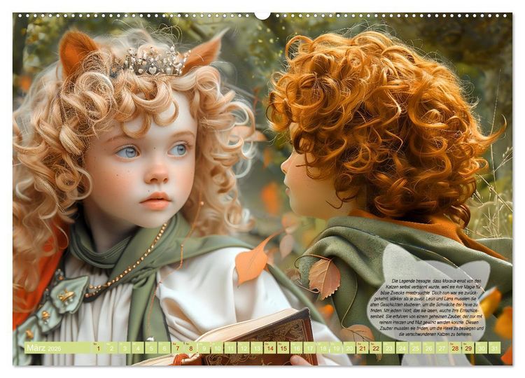 Produktbild: Der kleine Katzenprinz (hochwertiger Premium Wandkalender 2026 DIN A2 quer), Kunstdruck in Hochglanz