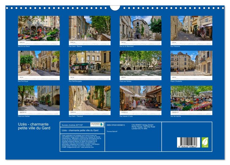 Produktbild: Uz&egrave;s - charmante petite ville du Gard (Calendrier mural 2026 DIN A3 vertical), CALVENDO calendrier mensuel