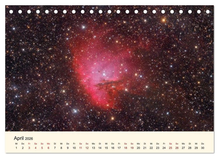 Produktbild: Distant Luminosity: Eine fotografische Reise durch das Universum (Tischkalender 2026 DIN A5 quer), CALVENDO Monatskalender