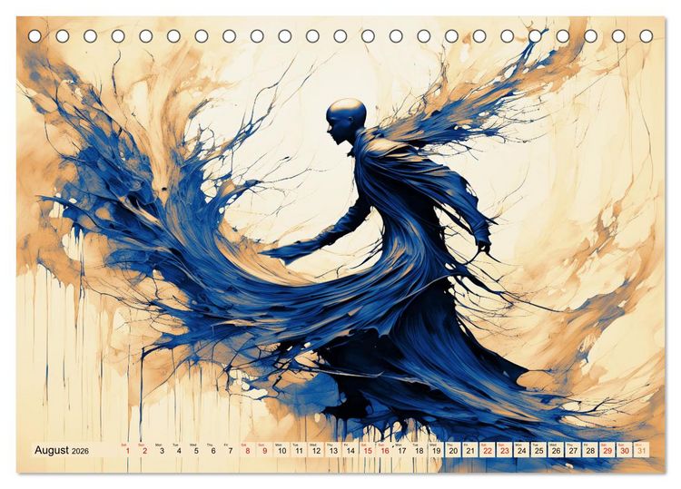 Produktbild: Silhouettes of change - Mystical nature spirits (Desk Calendar 2026 DIN A5 landscape), CALVENDO 12 Month DeskCalendar