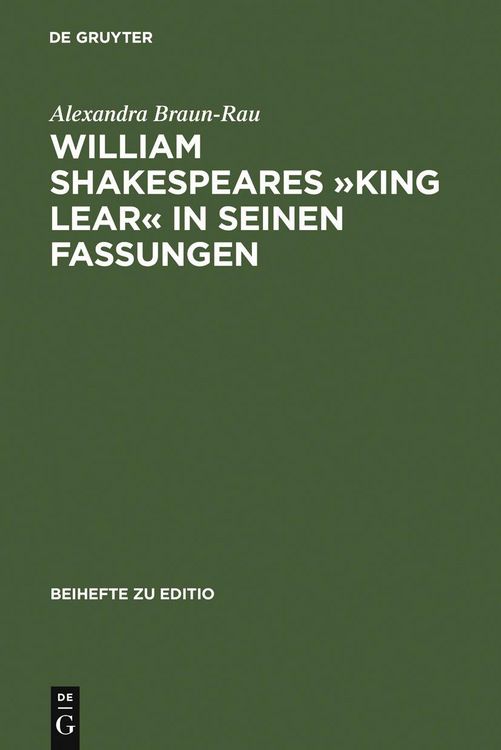 Produktbild: William Shakespeares 'King Lear' in seinen Fassungen