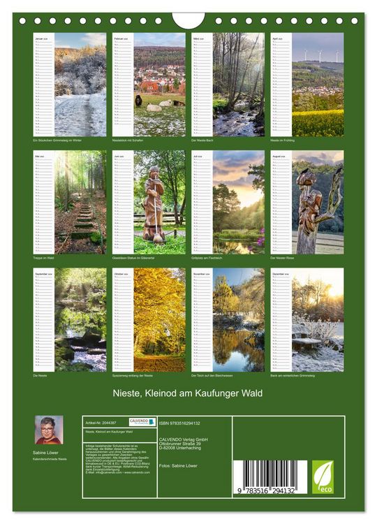 Produktbild: Nieste, Kleinod am Kaufunger Wald (Wandkalender 2026 DIN A4 hoch), CALVENDO Monatskalender