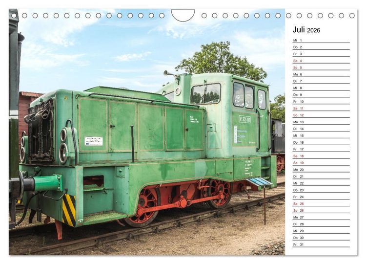 Produktbild: Eisenbahn Museum Gramzow (Wandkalender 2026 DIN A4 quer), CALVENDO Monatskalender