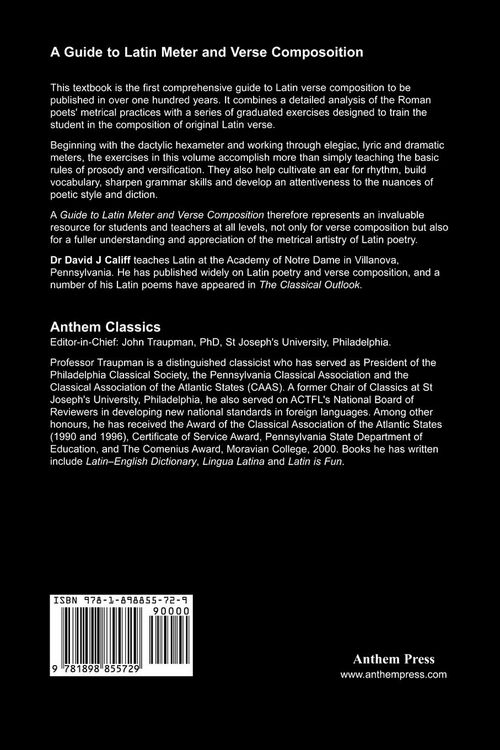 A Guide to Latin Meter and Verse Composition online bestellen