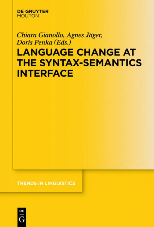 Produktbild: Language Change at the Syntax-Semantics Interface