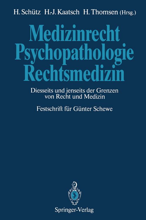 Produktbild: Medizinrecht &mdash; Psychopathologie &mdash; Rechtsmedizin