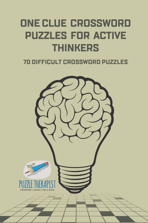 Produktbild: One Clue Crossword Puzzles for Active Thinkers | 70 Difficult Crossword Puzzles