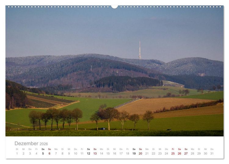 Produktbild: Sch&ouml;nes Sauerland (Wandkalender 2026 DIN A2 quer), CALVENDO Monatskalender