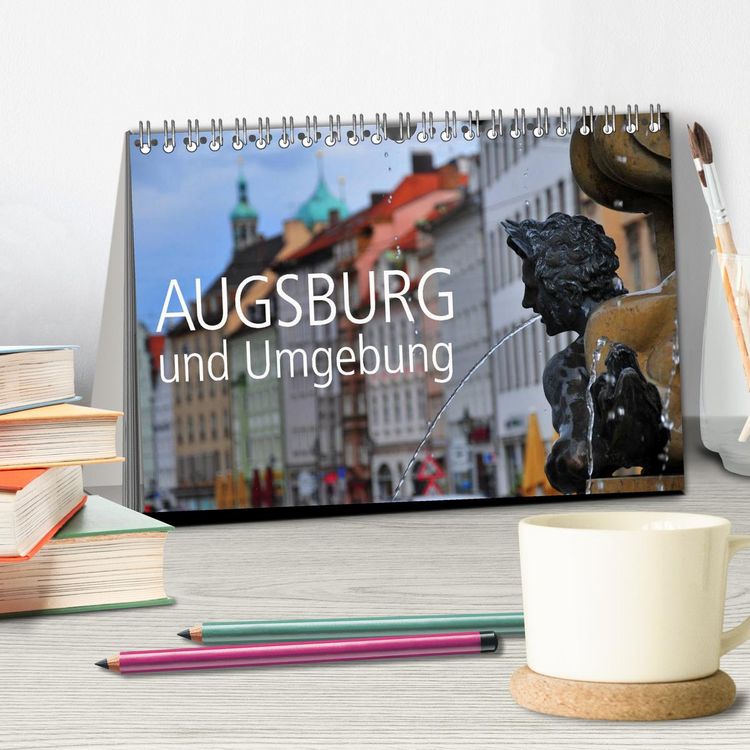 Produktbild: Augsburg und Umgebung (Tischkalender 2026 DIN A5 quer), CALVENDO Monatskalender