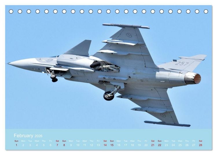 Produktbild: Stunning Aircraft (Desk Calendar 2026 DIN A5 landscape), CALVENDO 12 Month DeskCalendar