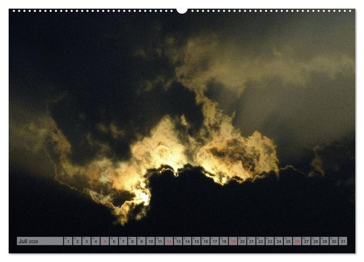 Produktbild: Wolken - Die Gesichter des Himmels (hochwertiger Premium Wandkalender 2026 DIN A2 quer), Kunstdruck in Hochglanz