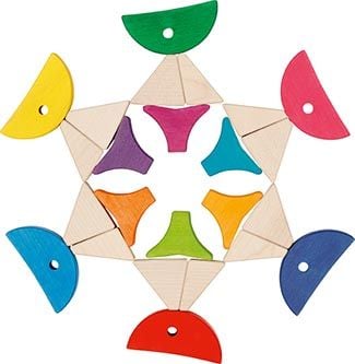 Produktbild: Legespiel und Bausteinkasten 6 bunte Fische