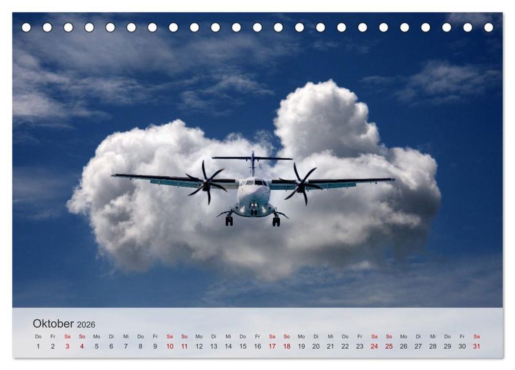 Produktbild: Flugzeuge &uuml;ber den Wolken (Tischkalender 2026 DIN A5 quer), CALVENDO Monatskalender