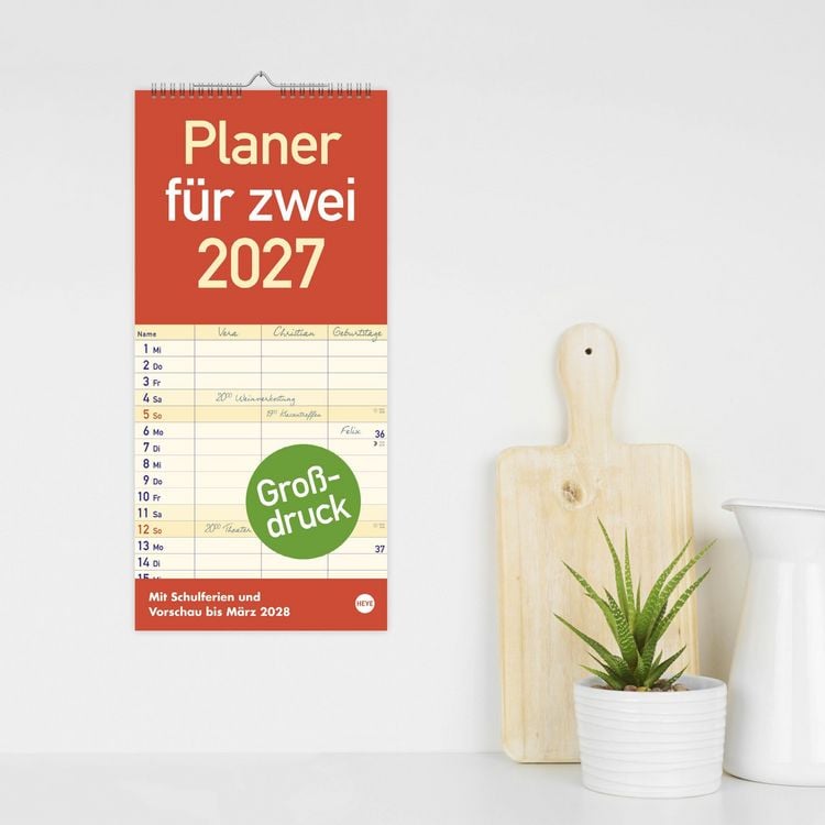 Produktbild: Gro&szlig;druck Planer f&uuml;r zwei 2027
