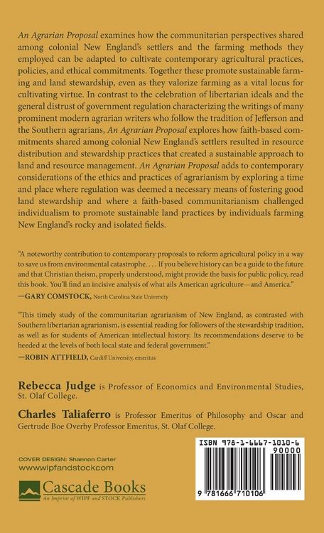 Produktbild: An Agrarian Proposal