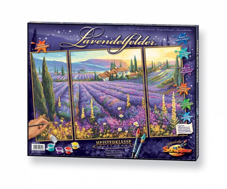 Produktbild: Malen nach Zahlen - Lavendelfelder (Triptychon)