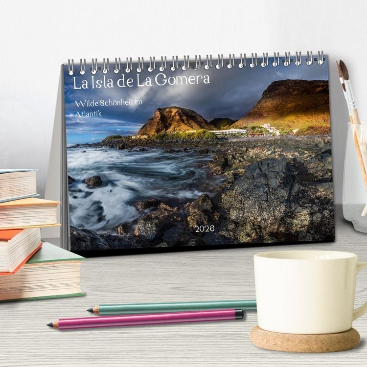 Produktbild: La Isla de La Gomera - Wilde Sch&ouml;nheit im Atlantik (Tischkalender 2026 DIN A5 quer), CALVENDO Monatskalender