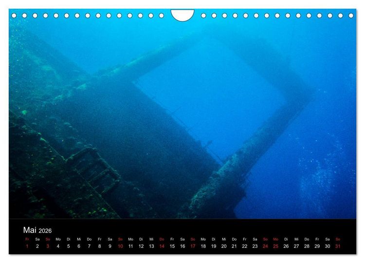 Produktbild: Abu Nuhas - Wracks im Roten Meer (Wandkalender 2026 DIN A4 quer), CALVENDO Monatskalender