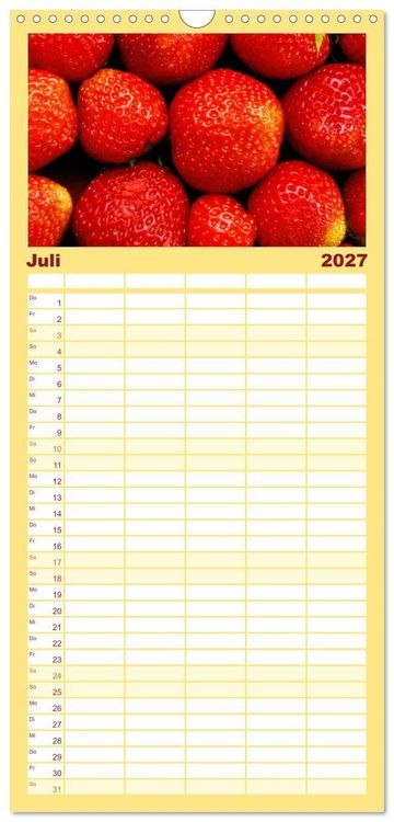 Produktbild: Familienplaner 2027 - Alles in Rot mit 5 Spalten (Wandkalender, 21 x 45 cm) CALVENDO
