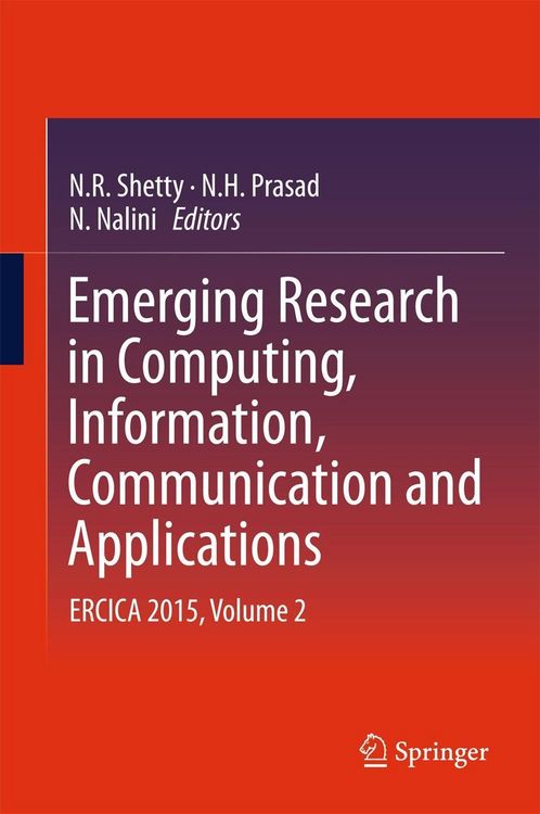 Produktbild: Emerging Research in Computing, Information, Communication and Applications