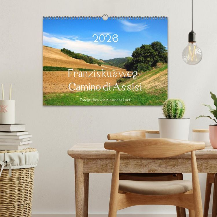 Produktbild: Franziskusweg - Camino di Assisi (Wandkalender 2026 DIN A3 quer), CALVENDO Monatskalender