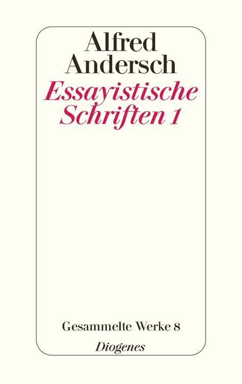 Produktbild: Essayistische Schriften 1
