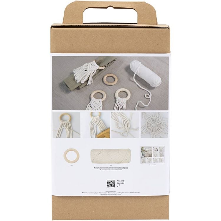 Produktbild: Creativ Company DIY Sets Macram&eacute; Kreativ Set Macram&eacute;, Creme, Tischdeko, Kreativ Box
