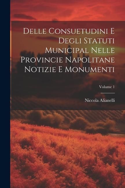 Produktbild: Delle Consuetudini e Degli Statuti Municipal Nelle Provincie Napolitane Notizie e Monumenti; Volume 1