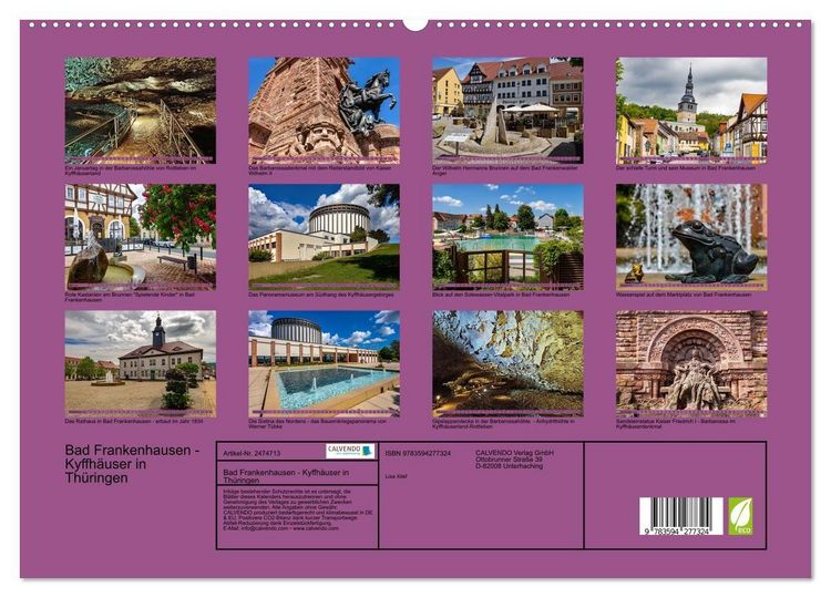 Produktbild: Bad Frankenhausen - Kyffh&auml;user in Th&uuml;ringen (hochwertiger Premium Wandkalender 2027 DIN A2 quer), Kunstdruck in Hochglanz