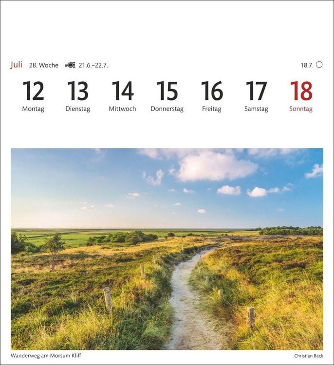 Produktbild: Sylt Sehnsuchtskalender 2027 - Wochenkalender mit 53 Postkarten