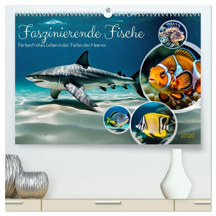 Produktbild: Faszinierende Fische (hochwertiger Premium Wandkalender 2026 DIN A2 quer), Kunstdruck in Hochglanz
