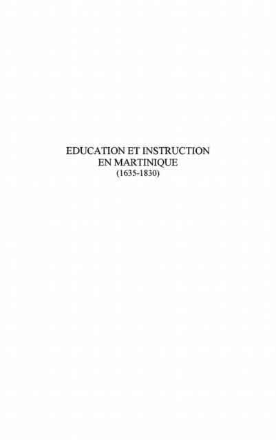 Produktbild: Education et instruction en martinique
