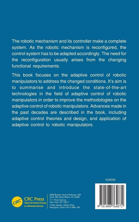Produktbild: Adaptive Control for Robotic Manipulators