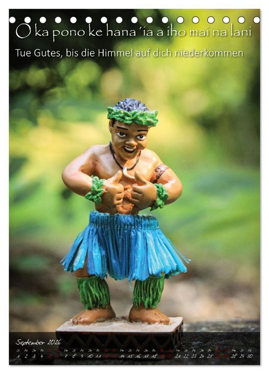 Produktbild: Hula Dancer - Hawaiianische Weisheiten (Tischkalender 2026 DIN A5 hoch), CALVENDO Monatskalender