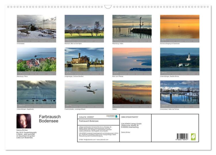 Produktbild: Farbrausch Bodensee (Wandkalender 2026 DIN A2 quer), CALVENDO Monatskalender