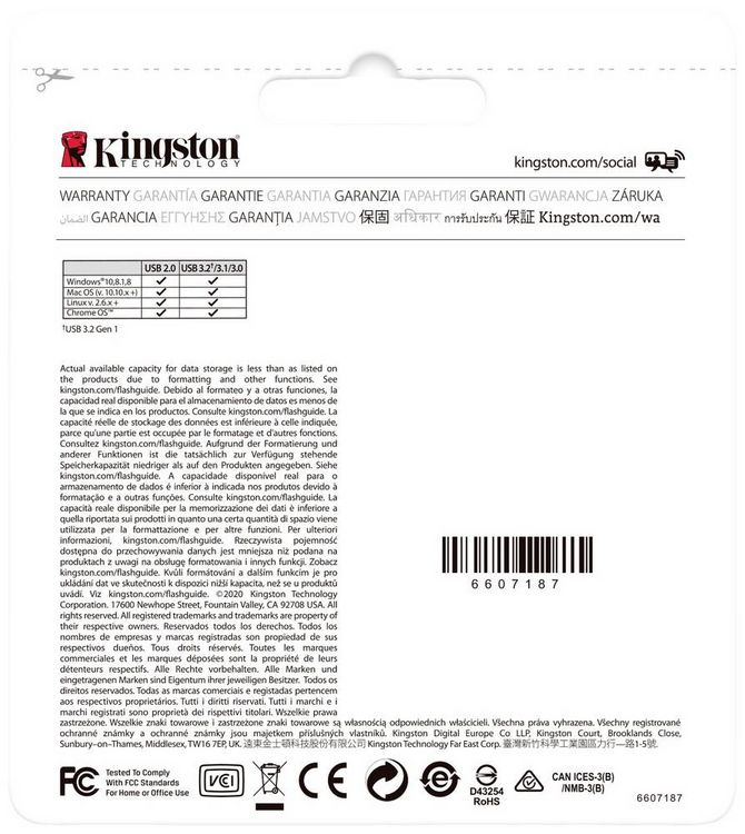 Produktbild: Kingston DataTraveler Kyson USB-Stick Retail 64GB Silber DTKN/64GB USB-A (USB 3.2 Gen 1)