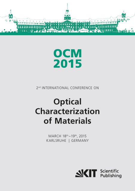 Produktbild: OCM 2015 - Optical Characterization of Materials - conference proceedings
